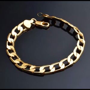 18K Gold Cuban Curb Link Bracelet